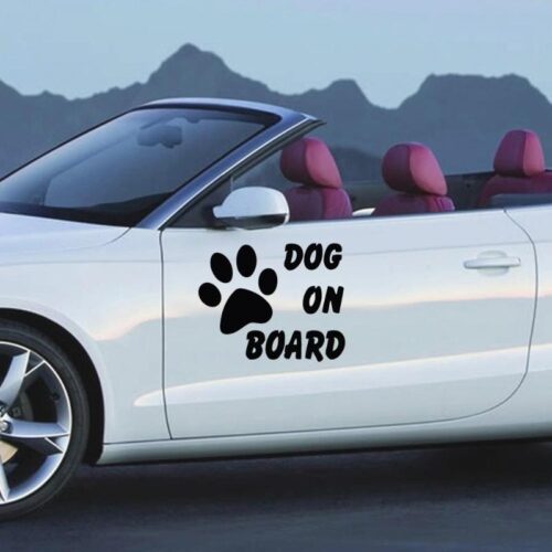 Kutya a fedélzeten autó matrica